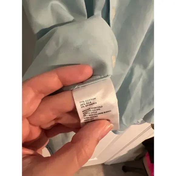 Tommy Bahama Blue Button-Down Shirt – Size Medium - Picture 5 of 6